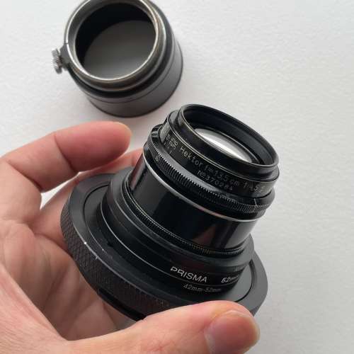 (Rolleiflex SL66 用）鏡片靚 Leica Hektor 135mm f4.5 無coating 早期白鏡