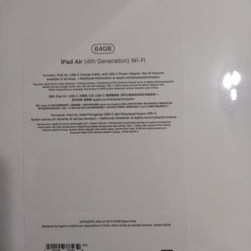 ipad Air,64GB,Wi-Fi版本