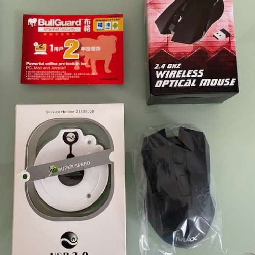 全新品 ( BullGuard Internet Security + USB 3.0 分插 + 2.4GHZ 無線mouse )