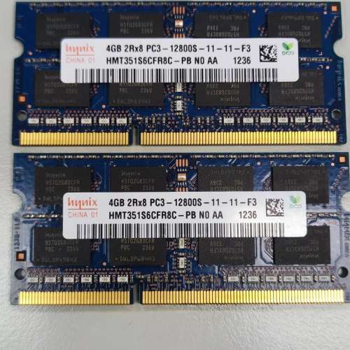 Hynix DDR3 12800S 1600 Notebook RAM 4G x 2