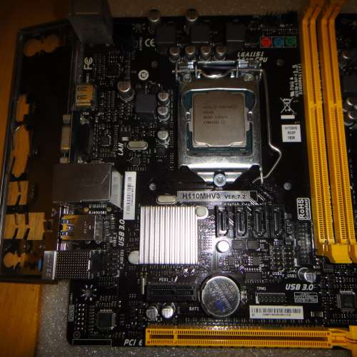 Intel Pentium G4560 3.5Ghz連主版 H110MHV3 ((Window10Pro啟動碼)) Socket 1151