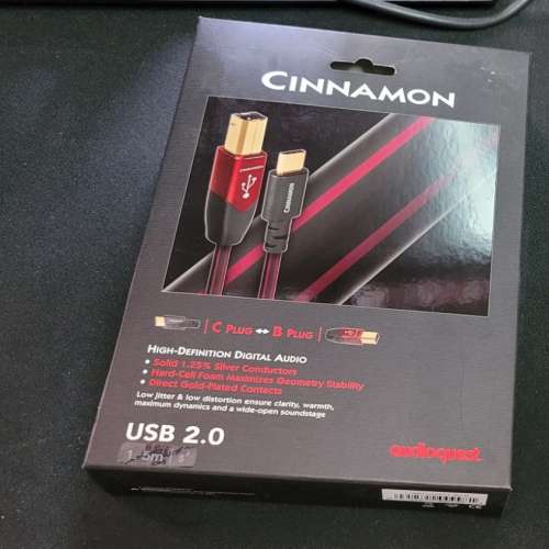 Audioquest Cinnamon (USB B to C) 1.5m 鍍銀USB傳輸線