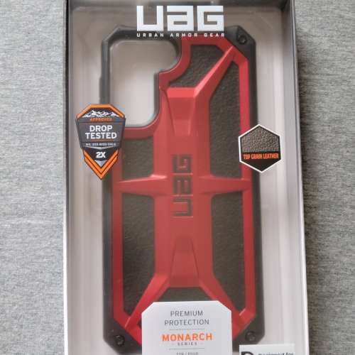 100%全新 UAG Samsung Galaxy S21+ 5G (頂級Monarch Series) 跑車紅色 軍用級五層防...