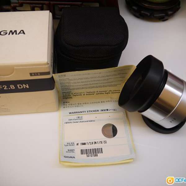 SIgma 19 2.8 art 銀色 新版 for Sony FE a7 a6500