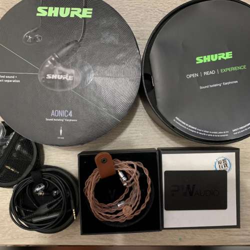 Shure Aonic 4 + PW Audio 定制 mmcx 2.5平衡線