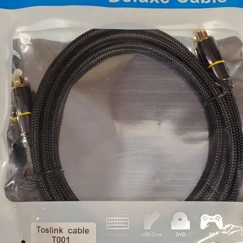 （全新）現貨光纖數字音频金屬電纜高清綫  toslink cable  1.5米