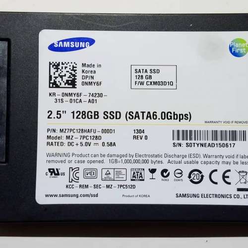 SAMSUNG 2.5" 128GB SSD (SATA6.0Gbps)