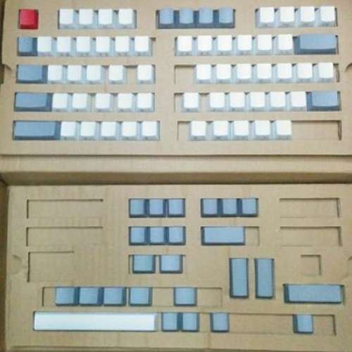 灰白87鍵pbt 鍵帽 線性軸 linear switch Custom keyboard