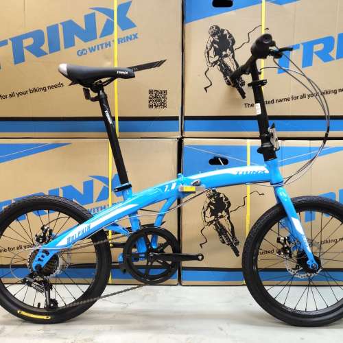 《免費送貨/送頭盔》TRINX Dolphin 1.0 - 7速 碟剎 啤令轆 20吋(406) 摺疊單車
