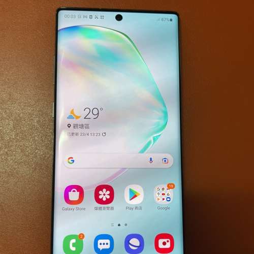 Samsung Note 10+ 歐版雙卡 屏幕有花 12+256GB 幻彩