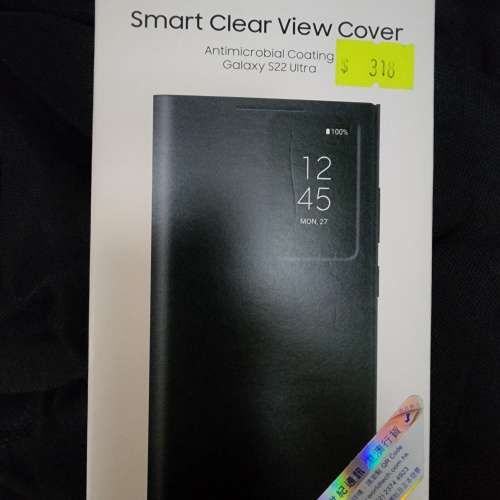 全新未開封 黑色原裝 全新 行貨 Samsung Galaxy S22 Ultra Smart Clear View Cover ...
