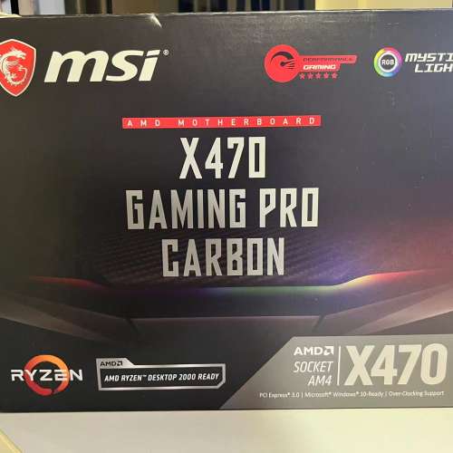AMD MSI X470 GAMING PRO CARBON MOTHERBOARD 主機板