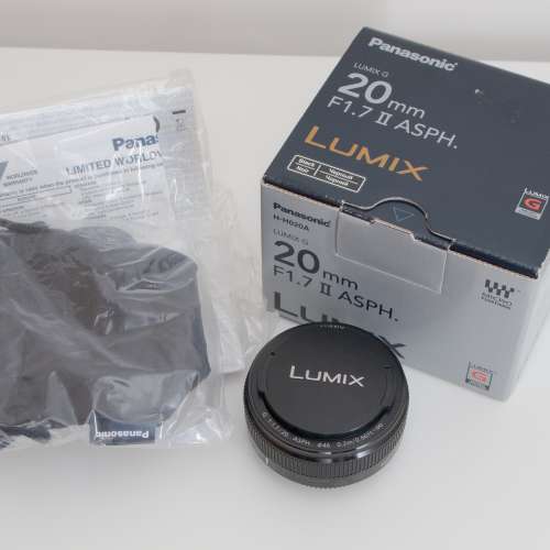 [新同品] Panasonic 20mm 1.7 II Black 二代鏡