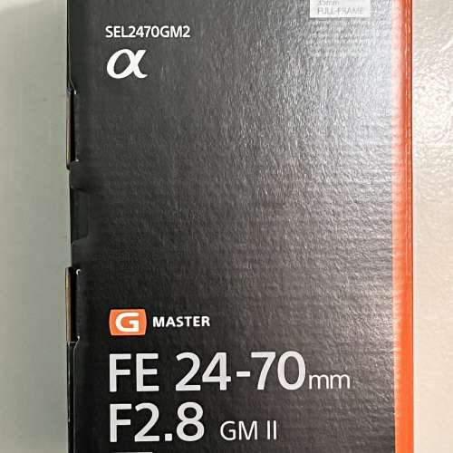 Sony FE 24-70 mm F2.8 GM II (SEL2470GM2)行貨全新未用