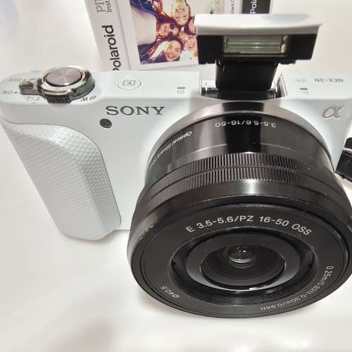 Sony NEX-3N 輕便相機, 白色, APS-C, 連壞鏡 (16-50 PZ), E mount