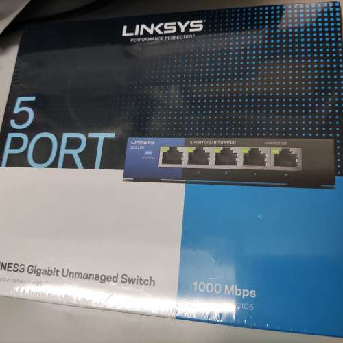 [FS 數隻] 全新未開 LINKSYS 5 埠 Gigabit 交換器 金屬版