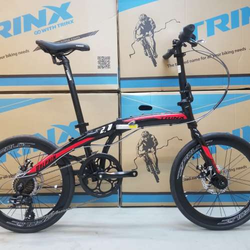 《免費送貨/送頭盔》TRINX Dolphin 2.0 - 7速 碟剎 啤令轆 22吋(451) 摺疊單車