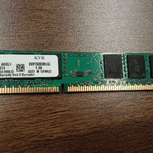 Kingston DDR3 1333 4G 矮身PC RAM