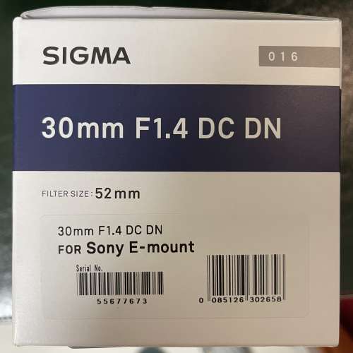 SIGMA 30mm F1.4 DC DN