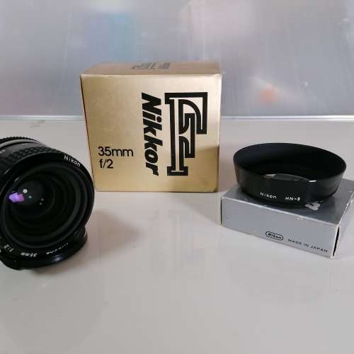 Nikkor F35mm f/2 連 Nikon HN3 Hood