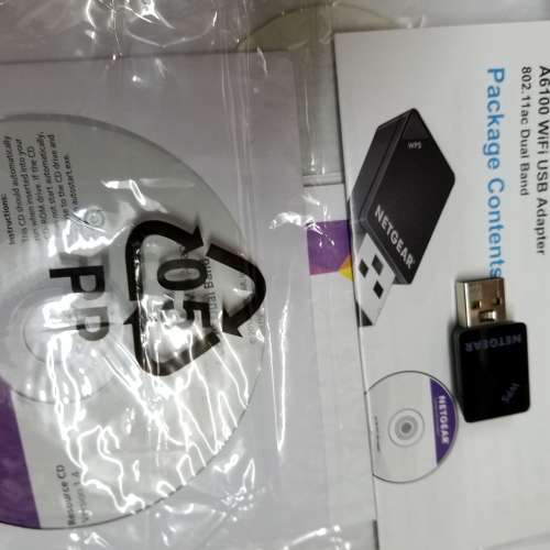 Netgear a6100 ac600 wifi usb mini adapter  DUAL BAND  ~ 600MB 雙頻~有碟, 說明