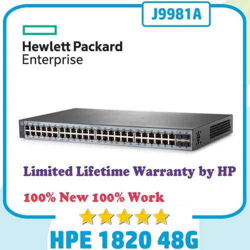 全新, HP官方永久保養 HP Enterprise J9981A 1820 48G Switch