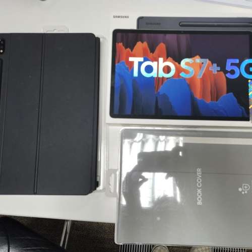 三星 Samsung Galaxy Tab S7+ 5G 8GB Ram 256GB 連原裝keyboard及原裝書本保護套