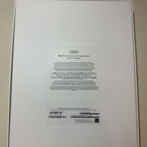 Apple iPad Pro 12.9 2020 Gen 4 256GB 4G+ Wifi 太空灰色有盒