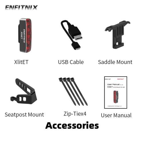 100% NEW ENFITNIX XlitET 智能感光剎車尾燈(座墊款 & 座管款)