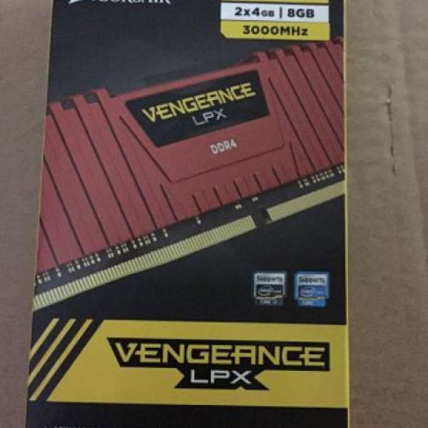 Vengeance® LPX 8GB (2x4GB) DDR4 DRAM 3000MHz C15 Memory Kit - Red