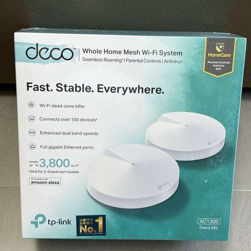 買賣全新及二手網絡/WIFI, 電腦- 全新未開封100%New TP-Link Deco M5