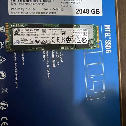 出售Intel SSD 660p Series 2TB