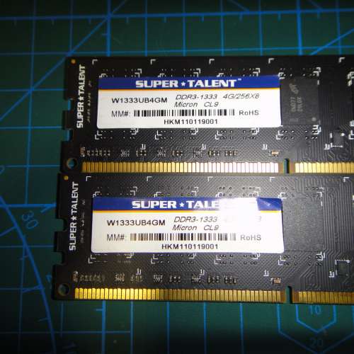SUPERTALENT DDR3 1333 4Gx2 共 8GB Desktop Ram