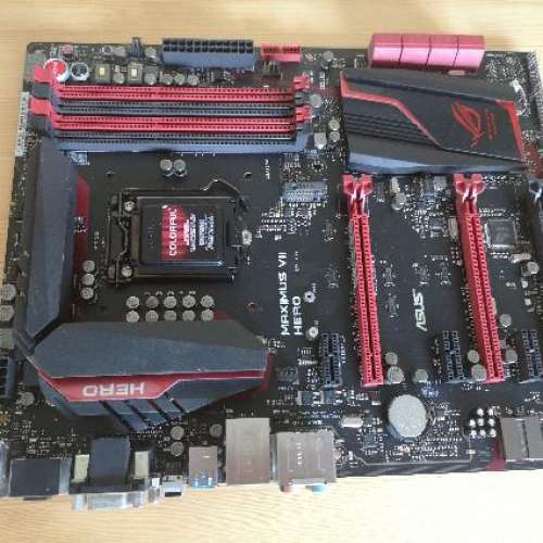 (新淨)Asus ROG Maximus VII Hero Z97 連背板 (運作正常 Bios已更新3503)