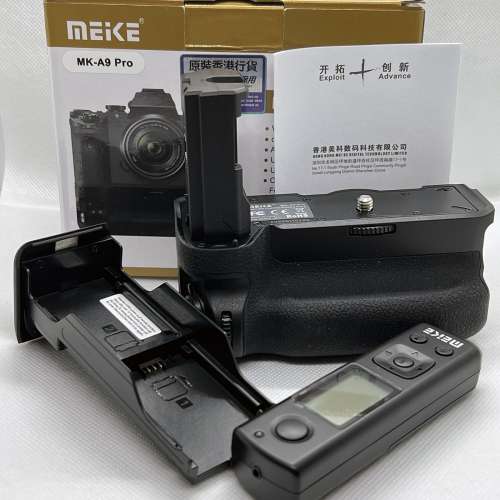出售全套Meike 美科 MK-A9 Pro 電池直倒手柄連遙控器