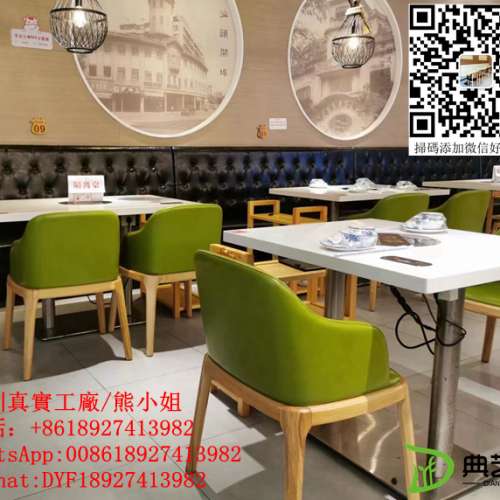 訂造高級西餐廳桌椅，訂造實木桌椅，訂造實木軟包餐椅，靠背椅子訂製，粉麵館飯館枱...