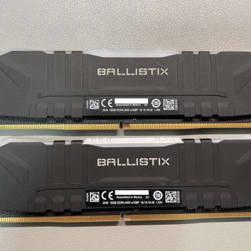 Crucial Ballistix RGB Black 32GB DDR4 3600 RAM (16GB X 2 Kit, CL 16)