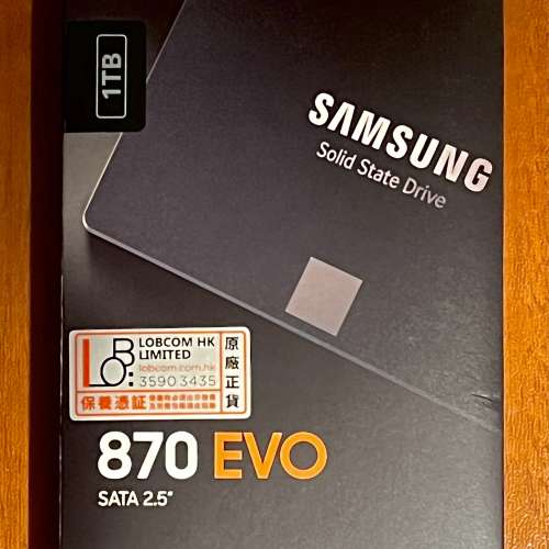 Samsung 三星SSD 870 EVO SATA III 2.5" 1TB (99% New, not 970 EVO)
