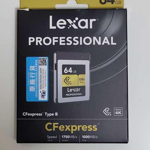 Lexar Cfexpress type B 64GB 連 card reader