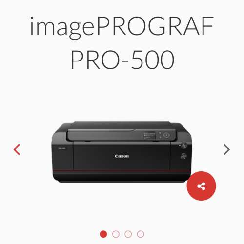 移民 2折出 佳能 Canon Pro 500 12色噴墨 專業 A3+彩色相片/廣告海報打印機（連少量...