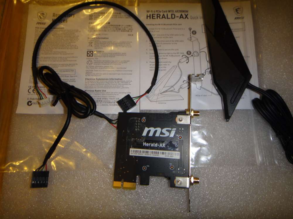 MSI HERALD-AX INTEL AX200NGW WIFI 二手或全新網絡/WIFI, 電腦