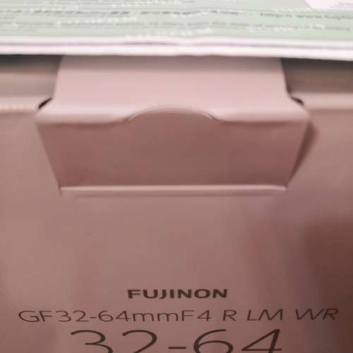 富士 FUJIFILM GF 32-64mm F4 R LM WR 全套行貨(己過保) ，合GFX