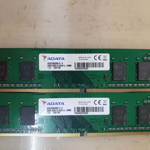 Adata DDR4-2666 8gb x4/Adata DDR4-2400 8gb x1