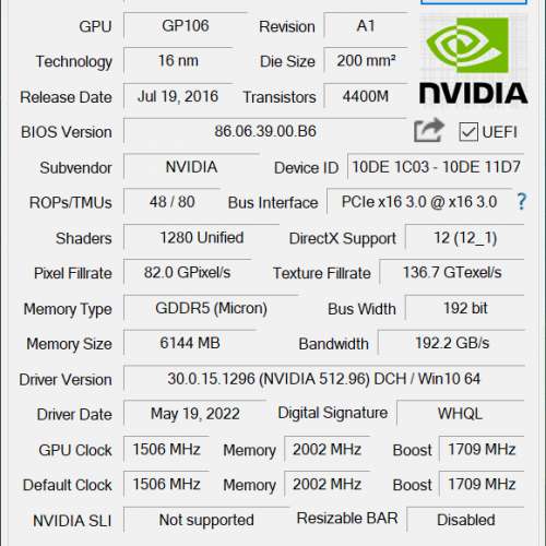 INNO3D    GTX1060 6GB DDR5，6GB