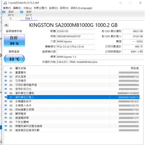 kingston A2000 1TB NVME SSD