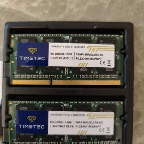 Timetec 16GB KIT(2x8GB) DDR3L 1866MHz SODIMM