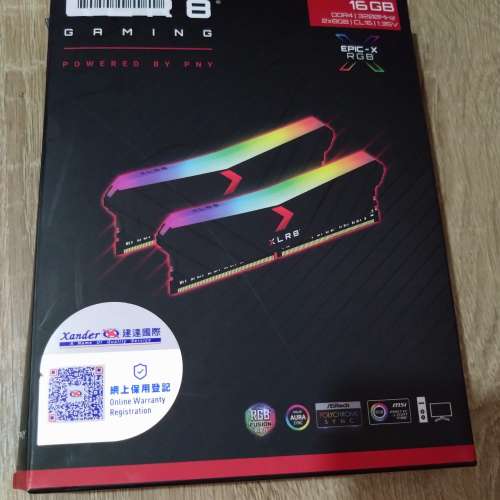 賣PNY XLR8 RGB DDR4 3200MHz CL16 (2X8GB Ram)黑色