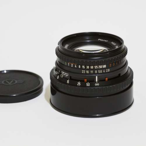 Hasselblad 80mm f2.8 C T*原廠前後cap,副廠遮光罩,加接環 Hasselblad X,Fujifilm G...