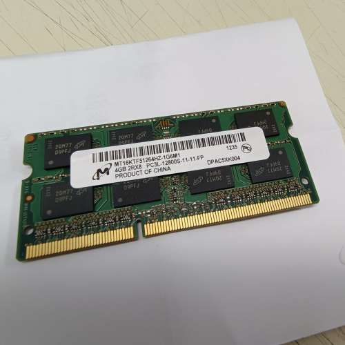 Ram Micron 鎂光 4GB 2Rx8 PC3L-12800S-11-11-FP