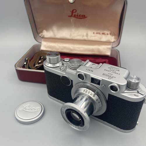 *NEW* Leica IIf Silver Screw Mount Rangefinder with Elmar Red Scale 5cm f/3.5